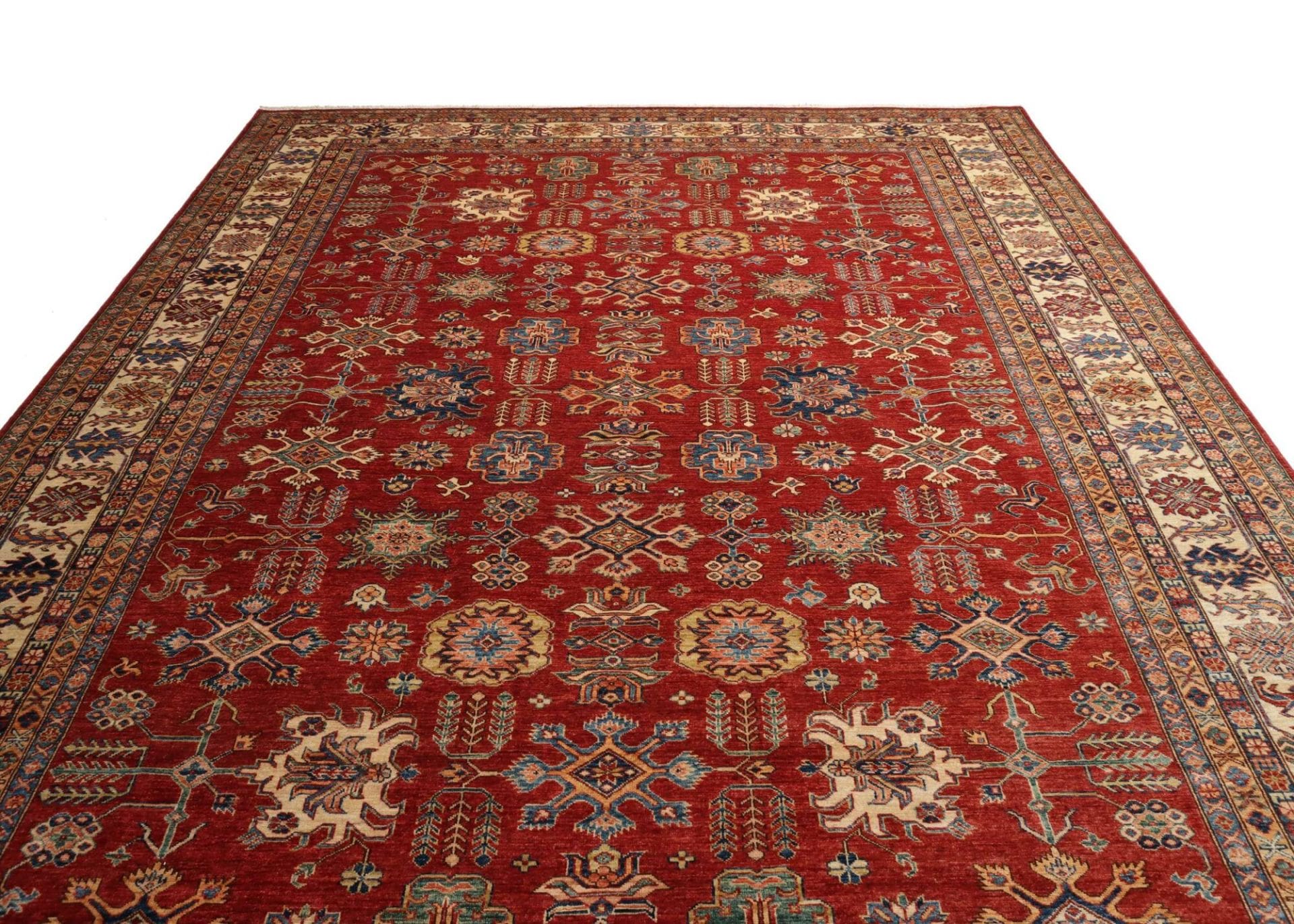 Kazak Orientteppich 299 × 406 cm aus Wolle, handgeknüpft