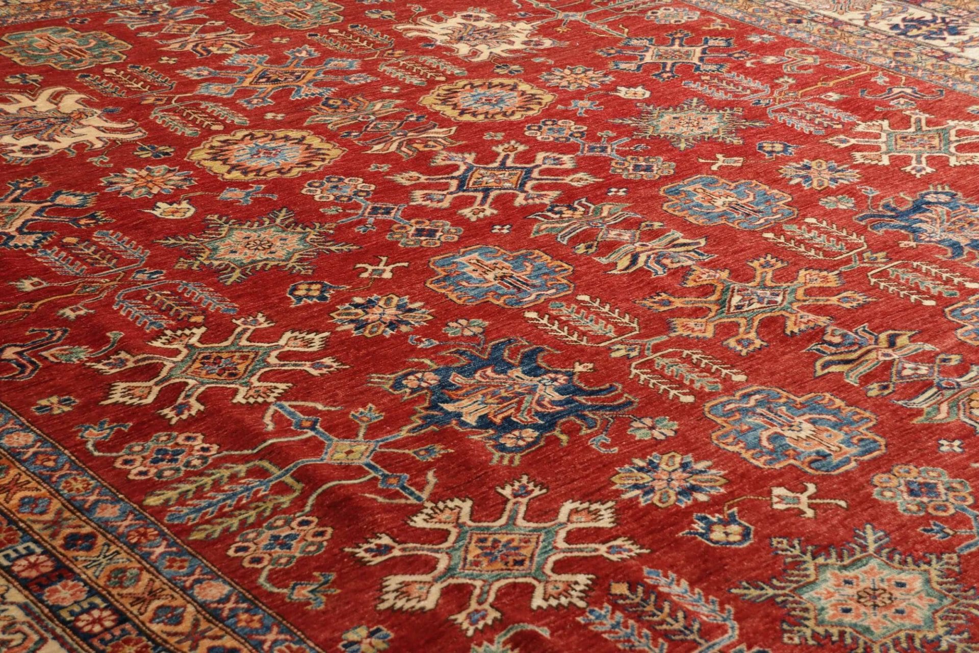 Kazak Orientteppich 299 × 406 cm aus Wolle, handgeknüpft