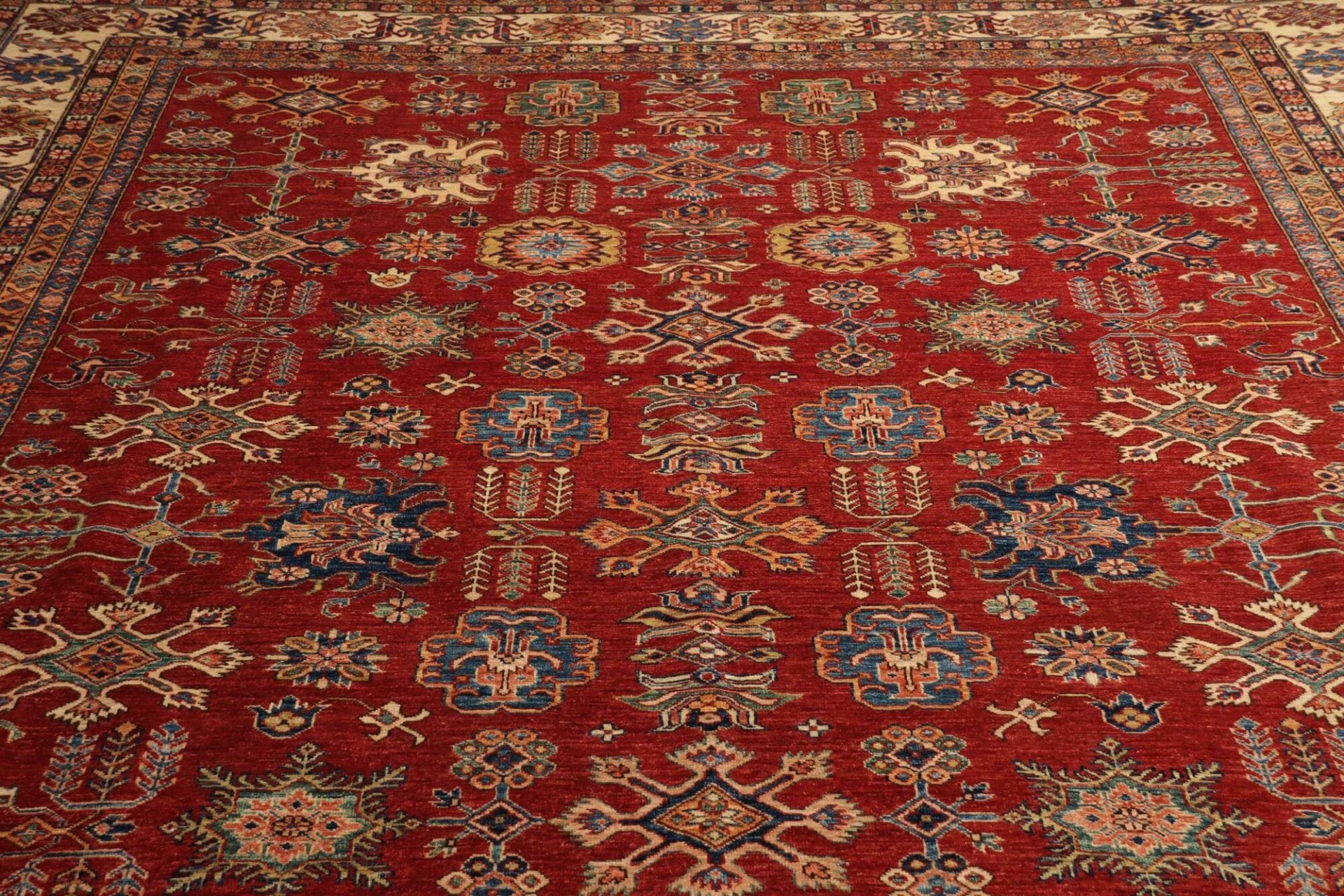 Kazak Orientteppich 299 × 406 cm aus Wolle, handgeknüpft