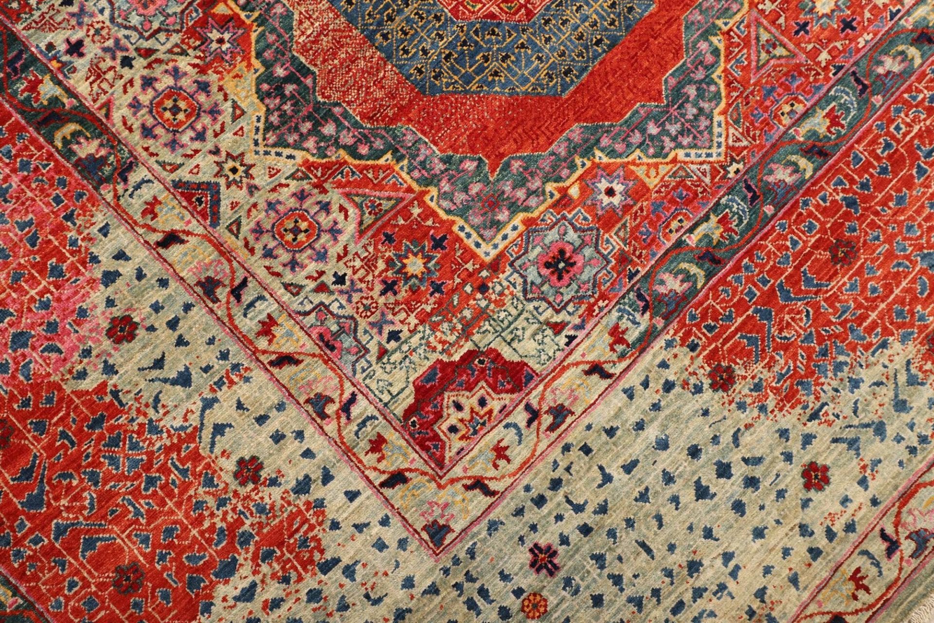 Handgeknüpfter Mamluk Orientteppich, 305 × 420 cm, Wolle