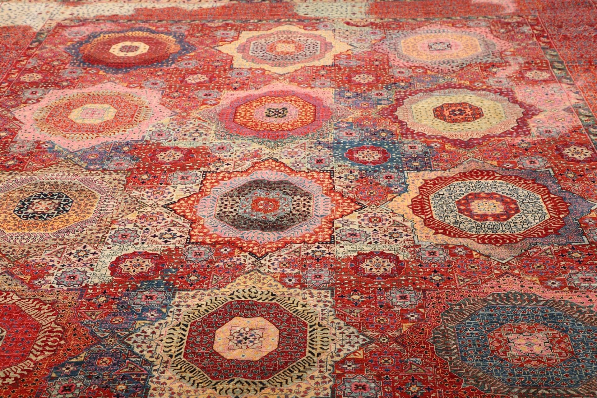 Handgeknüpfter Mamluk Orientteppich, 305 × 420 cm, Wolle