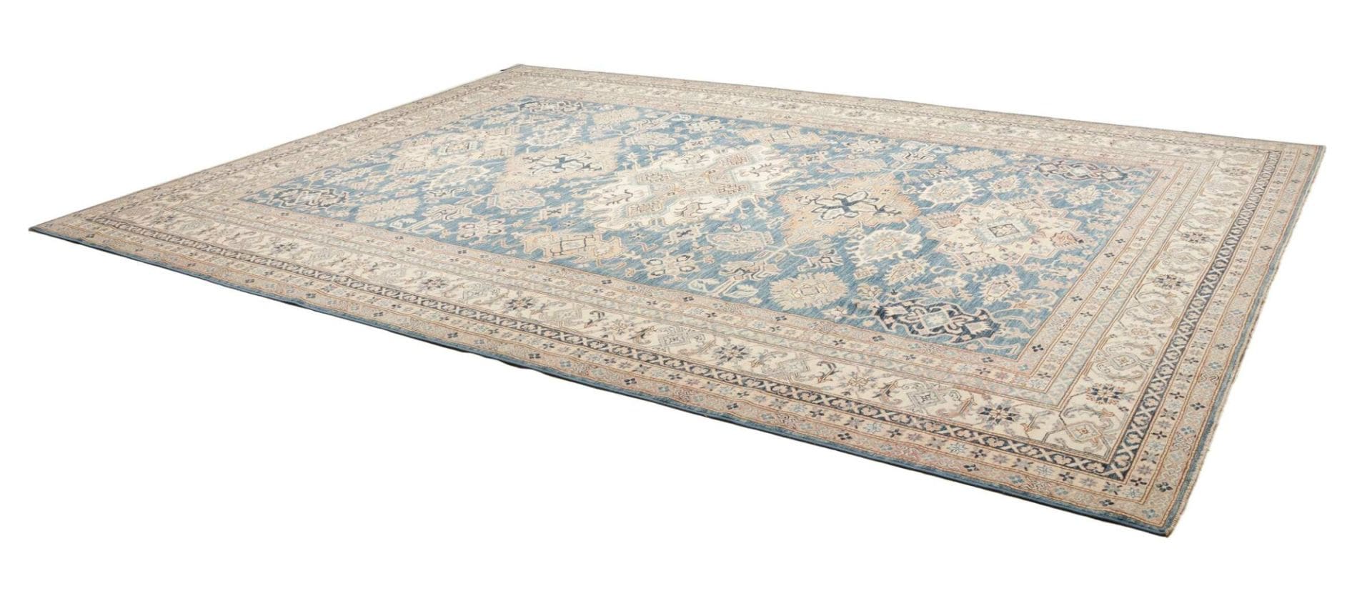 kazak-teppich-313-x-423cm-handgeknupft-schurwolle-geometrisch-2 Handgeknüpfter Kazak Orientteppich, 313 × 423 cm, Wolle