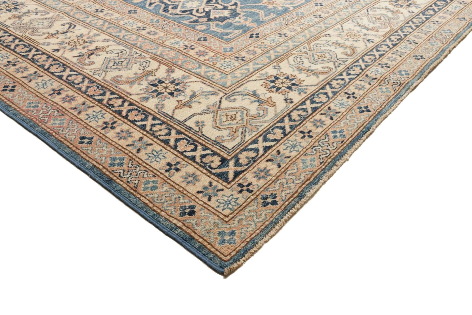 kazak-teppich-313-x-423cm-handgeknupft-schurwolle-geometrisch-4 Handgeknüpfter Kazak Orientteppich, 313 × 423 cm, Wolle
