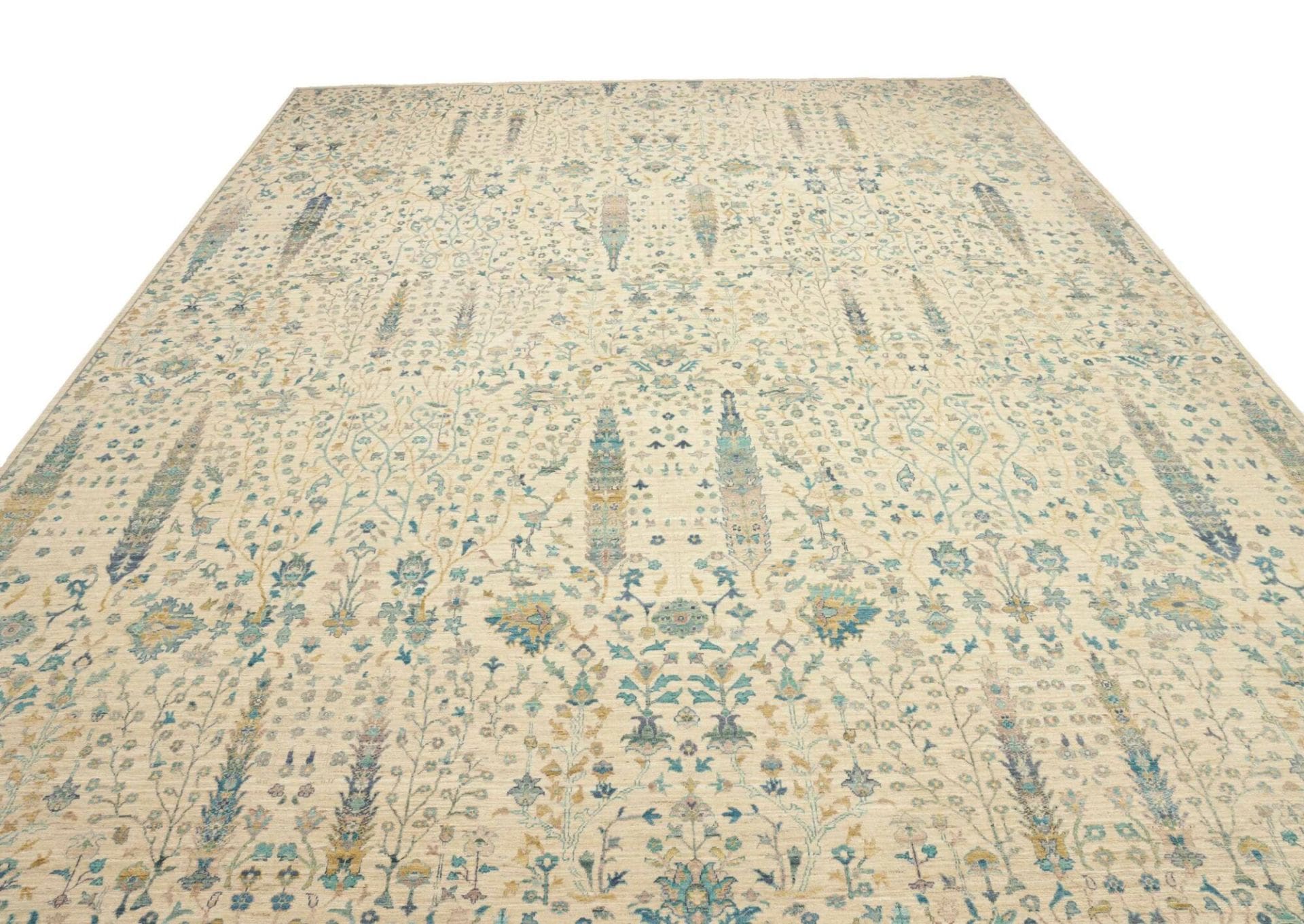 Handgeknüpfter Samarkand Orientteppich, 305 × 416 cm, Wolle