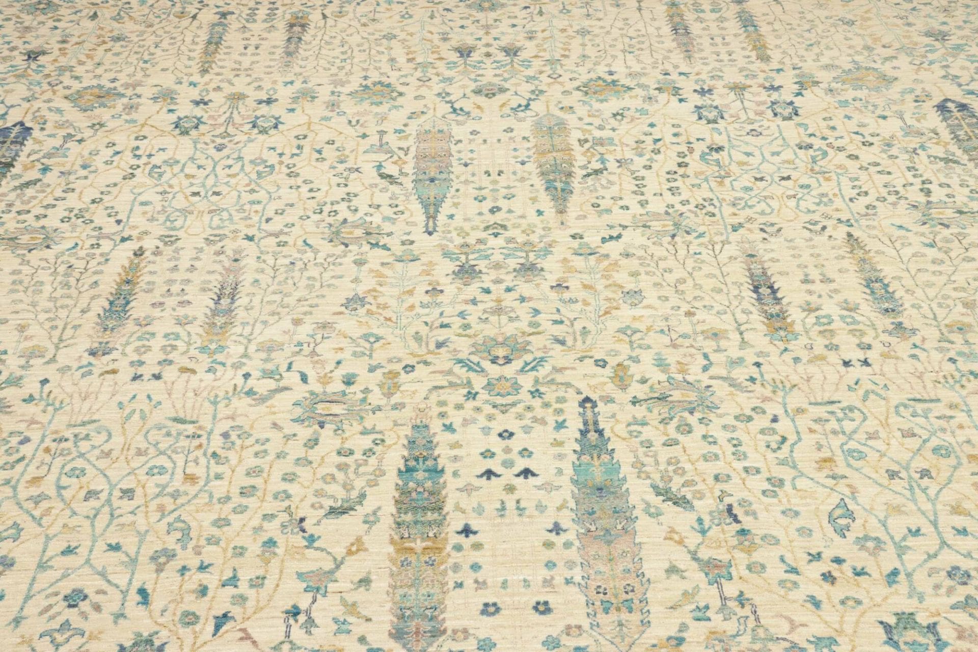 Handgeknüpfter Samarkand Orientteppich, 305 × 416 cm, Wolle