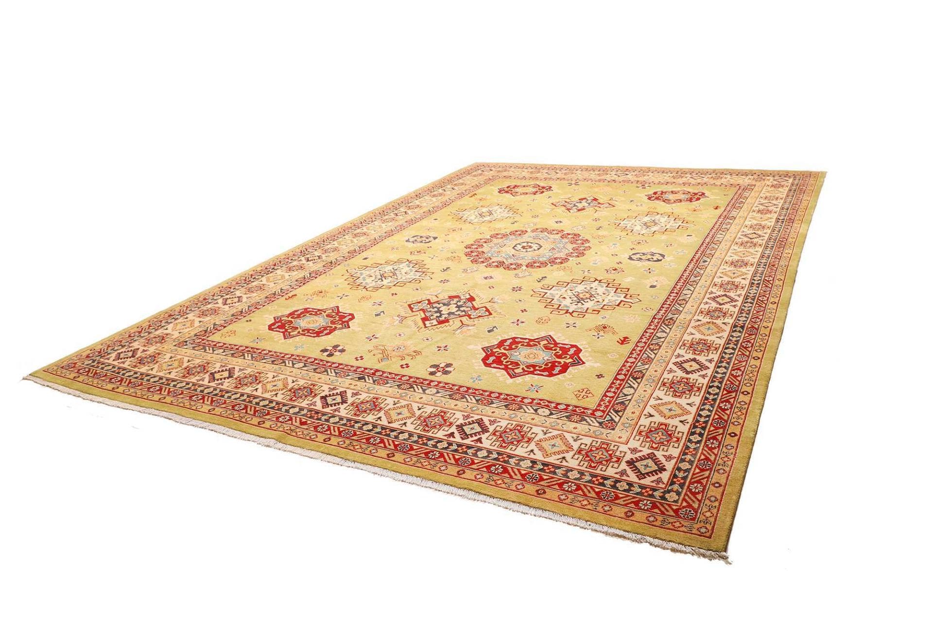 kazak-teppich-311-x-422cm-geometrisch-schurwolle-handgeknupft-1 Kazak Orientteppich aus Afghanistan, 311 × 422 cm