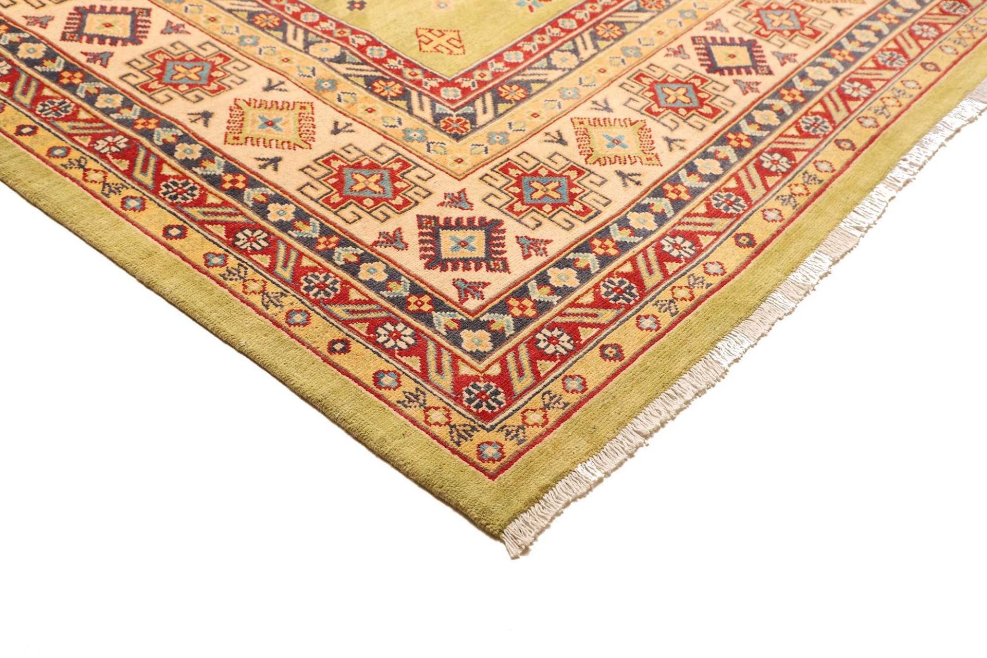 kazak-teppich-311-x-422cm-geometrisch-schurwolle-handgeknupft-4 Kazak Orientteppich aus Afghanistan, 311 × 422 cm