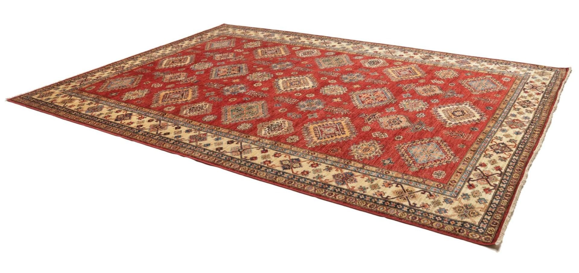 kazak-teppich-273-x-363-cm-geometrische-muster-handgeknupft-2 Kazak Orientteppich 273 × 363 cm aus Wolle, handgeknüpft