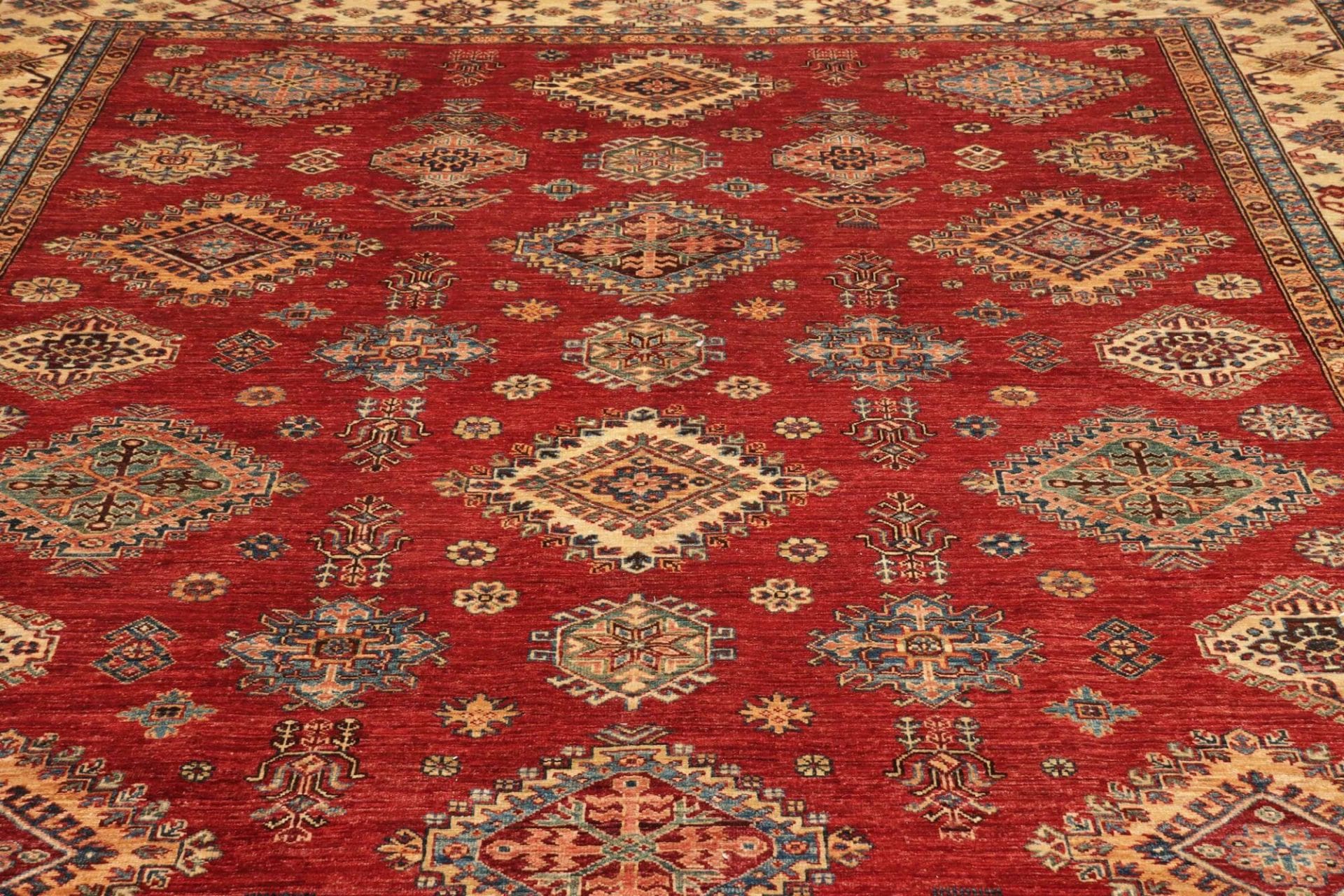 kazak-teppich-273-x-363-cm-geometrische-muster-handgeknupft-7 Kazak Orientteppich 273 × 363 cm aus Wolle, handgeknüpft