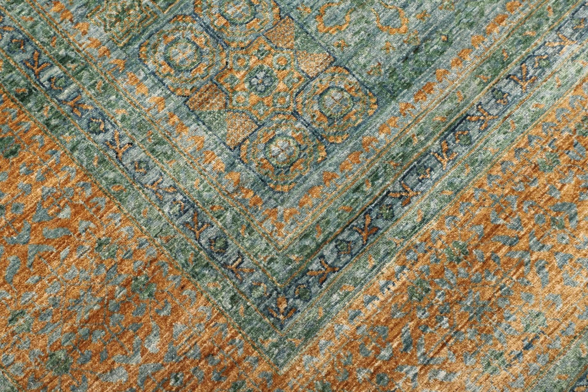mamluk-orientteppich-275-x-356cm-seide-handgeknupft-hohe-qualitat-5 Handgeknüpfter Mamluk Orientteppich 275 × 356 cm