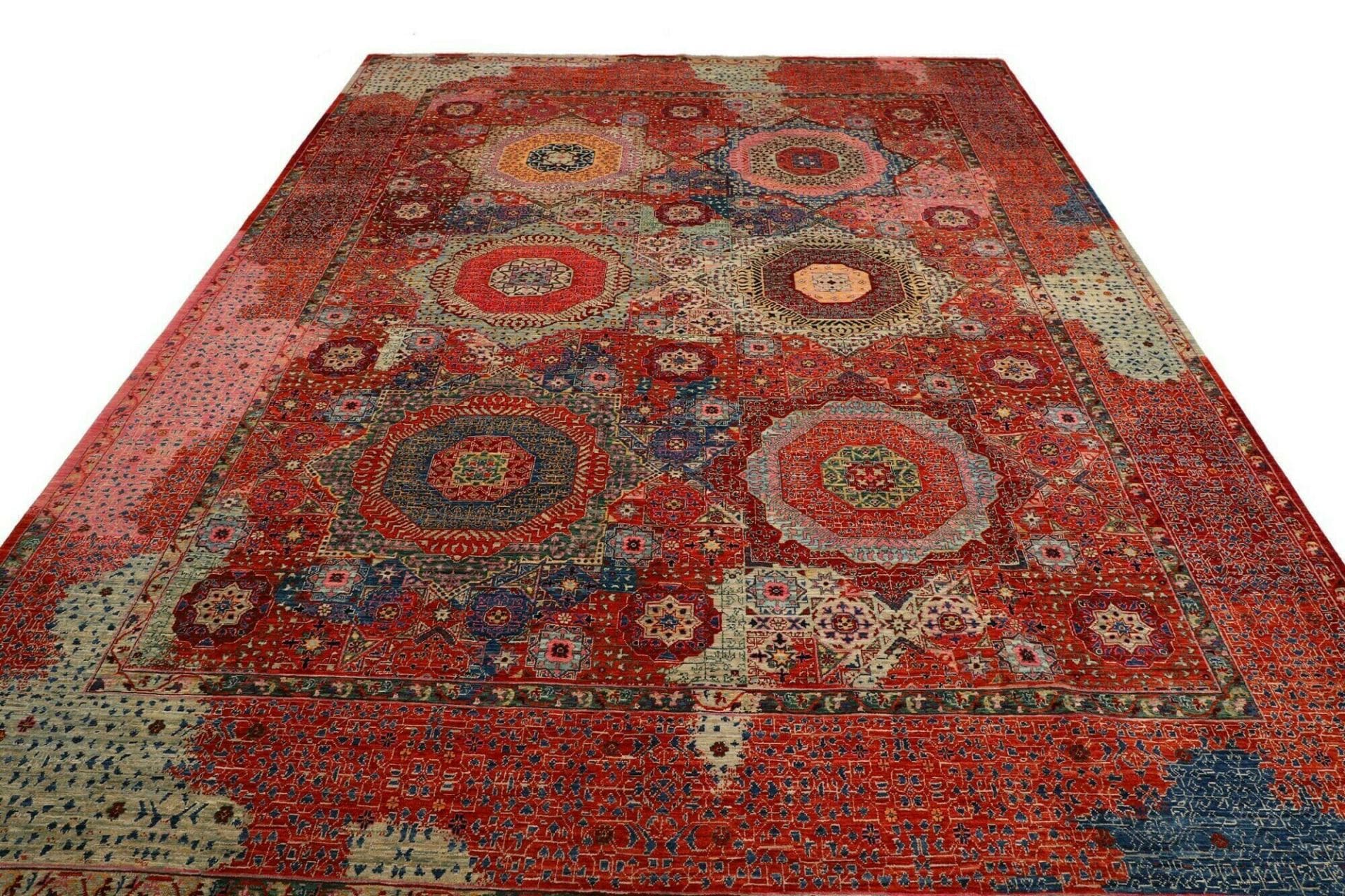 mamluk-orientteppich-277-x-353-cm-handgeknupft-seide-wolle-3 Mamluk Orientteppich aus Pakistan, 277 × 353 cm