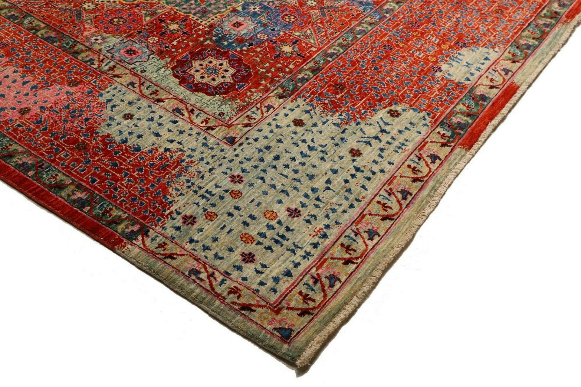 mamluk-orientteppich-277-x-353-cm-handgeknupft-seide-wolle-4 Mamluk Orientteppich aus Pakistan, 277 × 353 cm