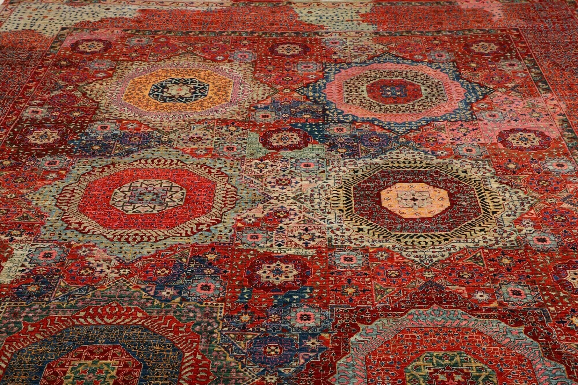 mamluk-orientteppich-277-x-353-cm-handgeknupft-seide-wolle-7 Mamluk Orientteppich aus Pakistan, 277 × 353 cm