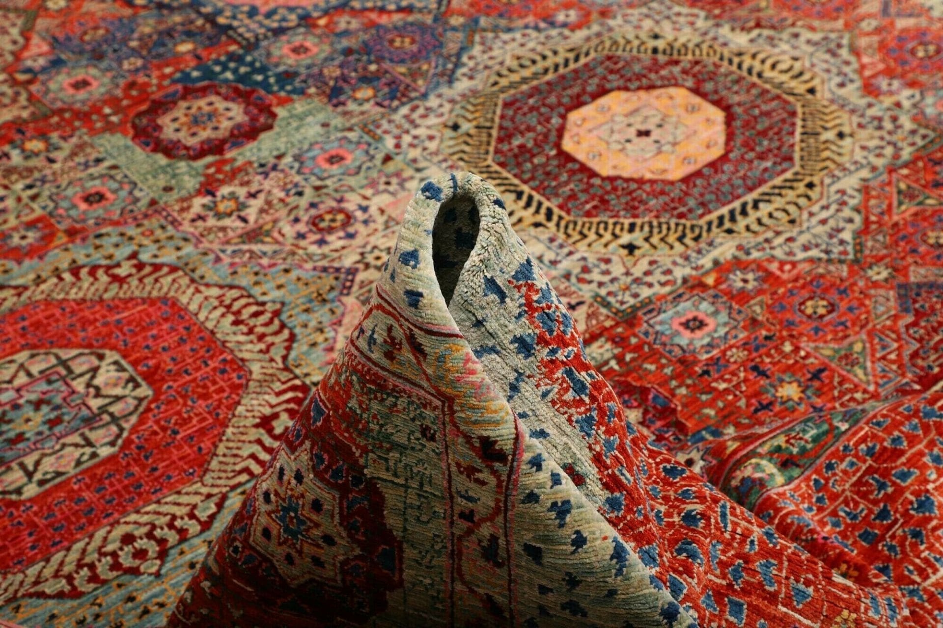 mamluk-orientteppich-277-x-353-cm-handgeknupft-seide-wolle-8 Mamluk Orientteppich aus Pakistan, 277 × 353 cm