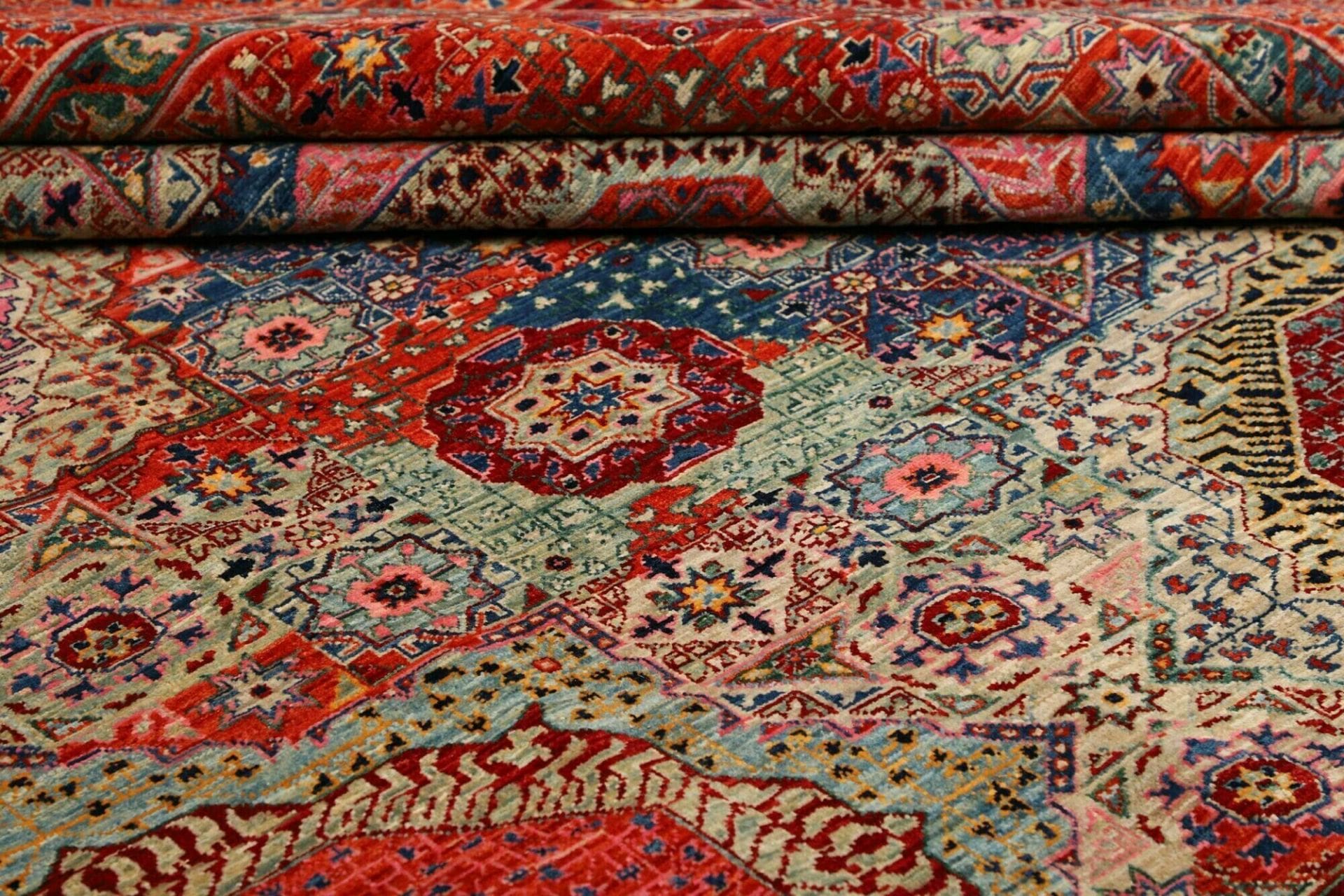 mamluk-orientteppich-277-x-353-cm-handgeknupft-seide-wolle-9 Mamluk Orientteppich aus Pakistan, 277 × 353 cm