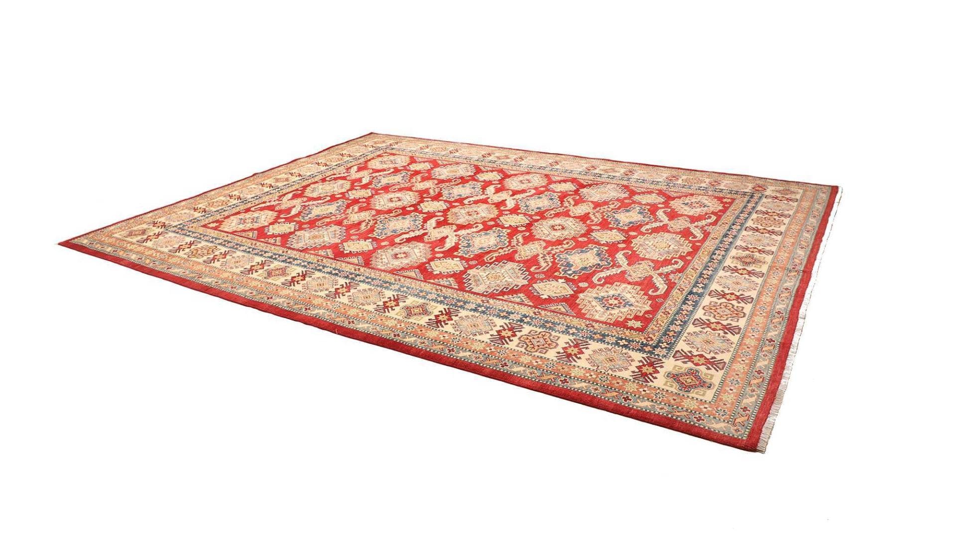 Kazak Orientteppich 276 × 360 cm aus Wolle, handgeknüpft