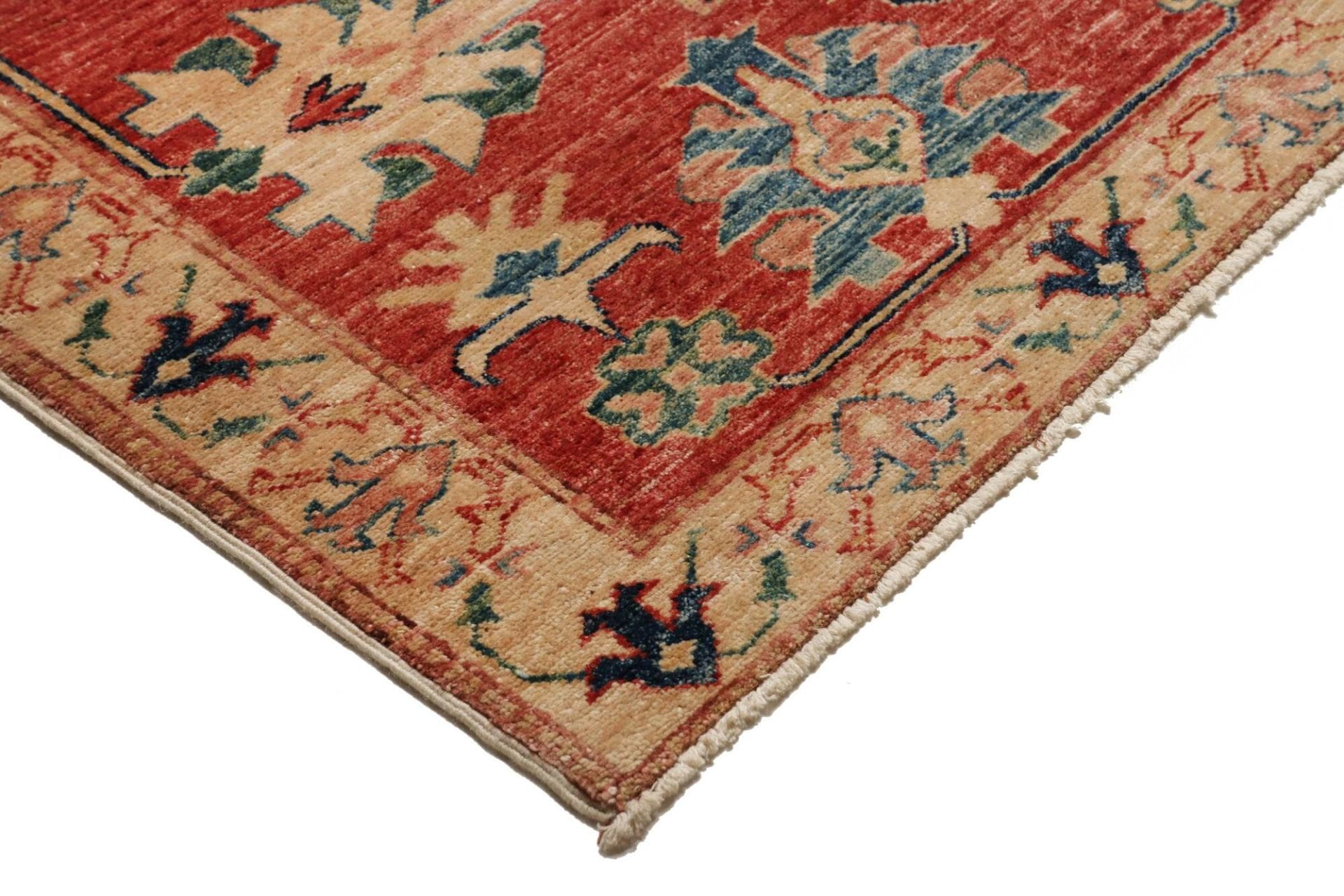 kazak-teppich-275-x-372-cm-mit-geometrischen-mustern-handgeknupft-4 Handgeknüpfter Kazak Orientteppich 275 × 372 cm