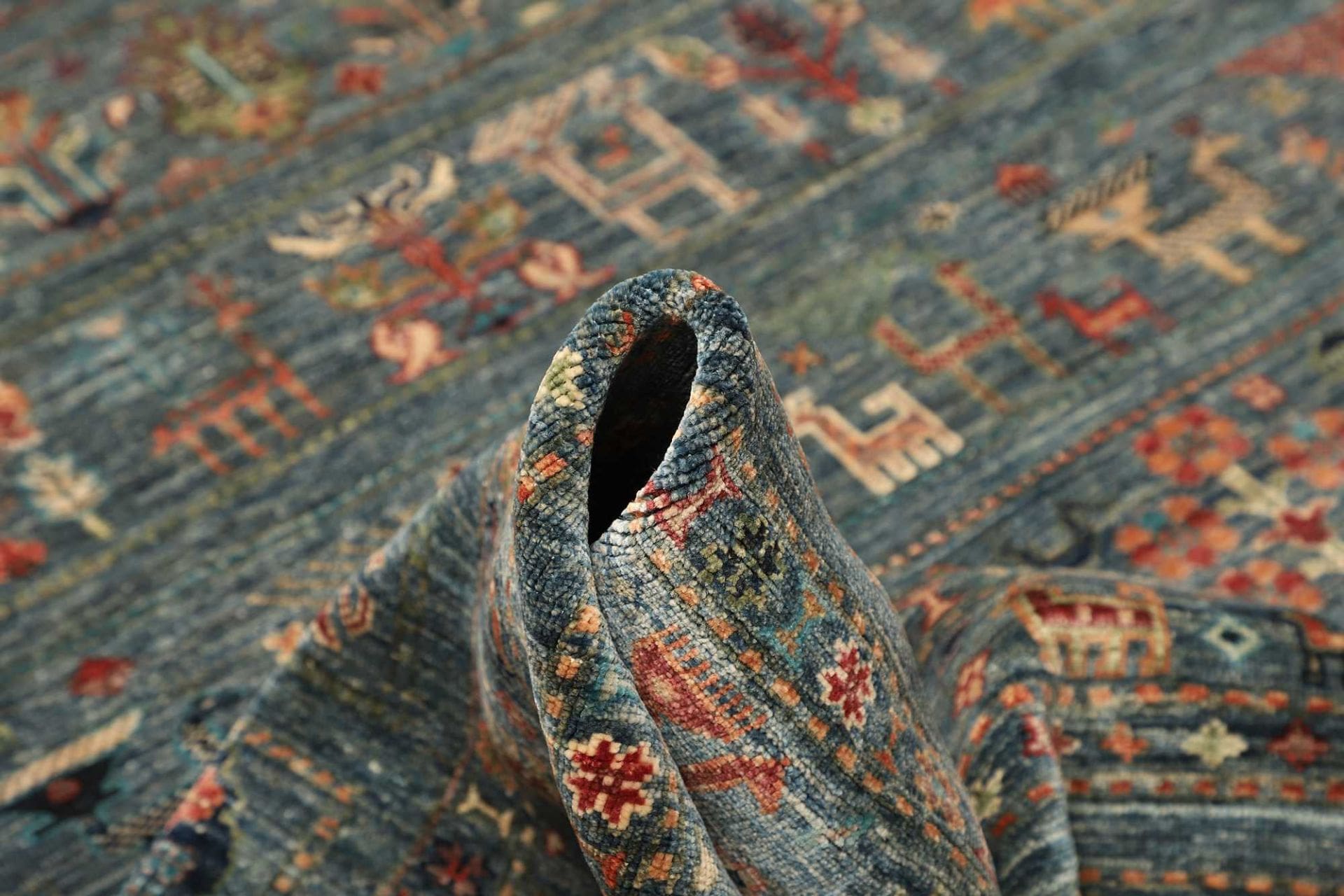 Handgeknüpfter Samarkand Orientteppich 246 × 348 cm