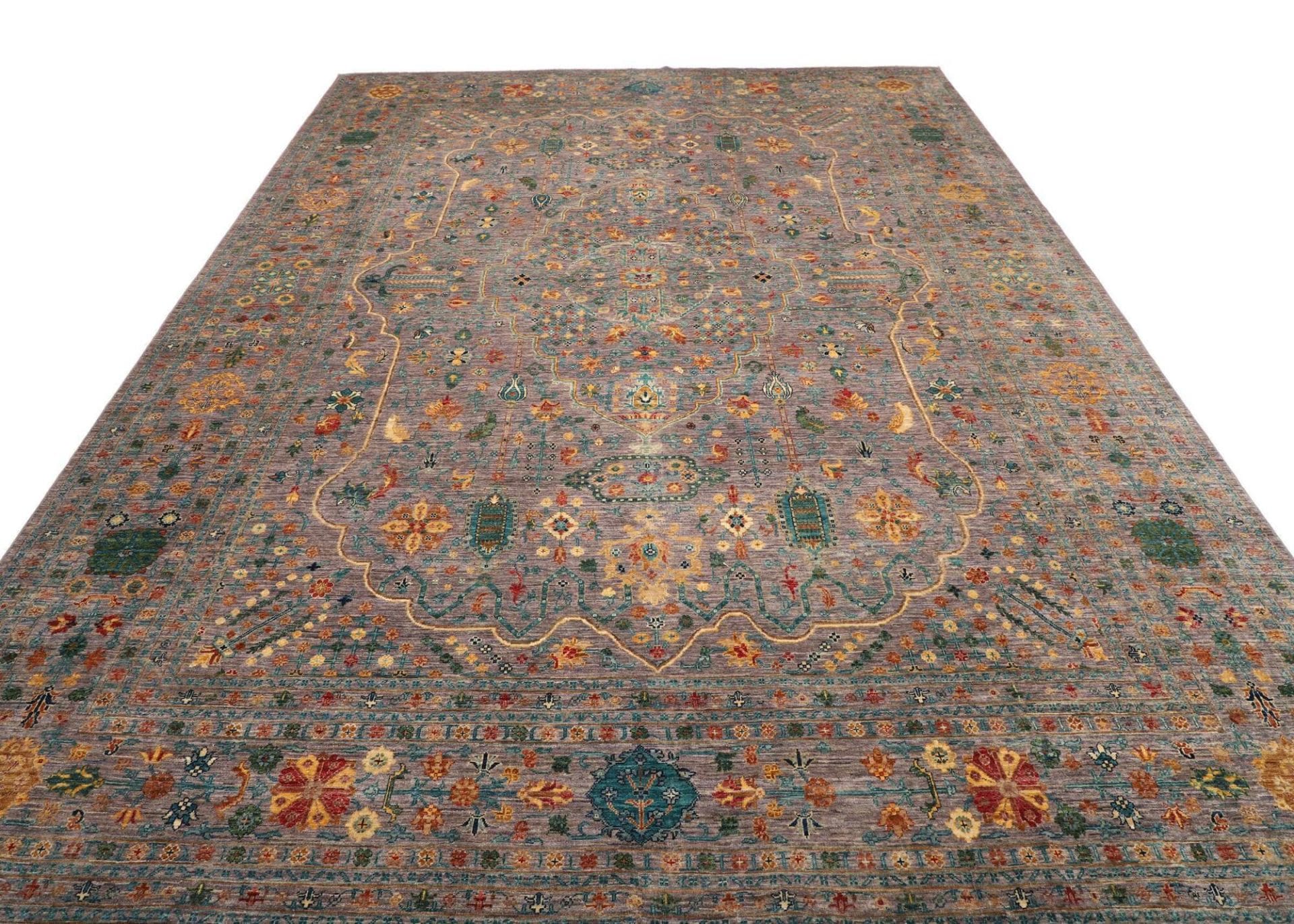 Handgeknüpfter Samarkand Orientteppich 269 × 364 cm