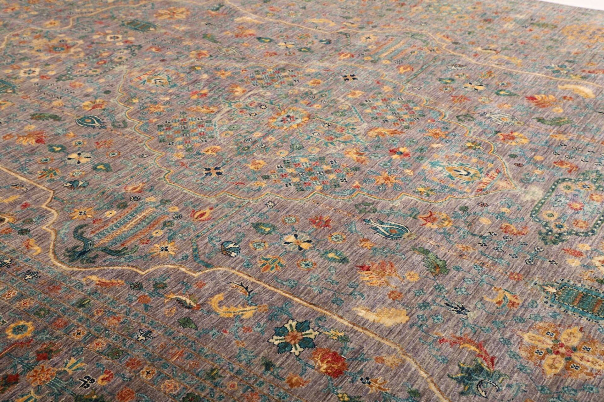 Handgeknüpfter Samarkand Orientteppich 269 × 364 cm