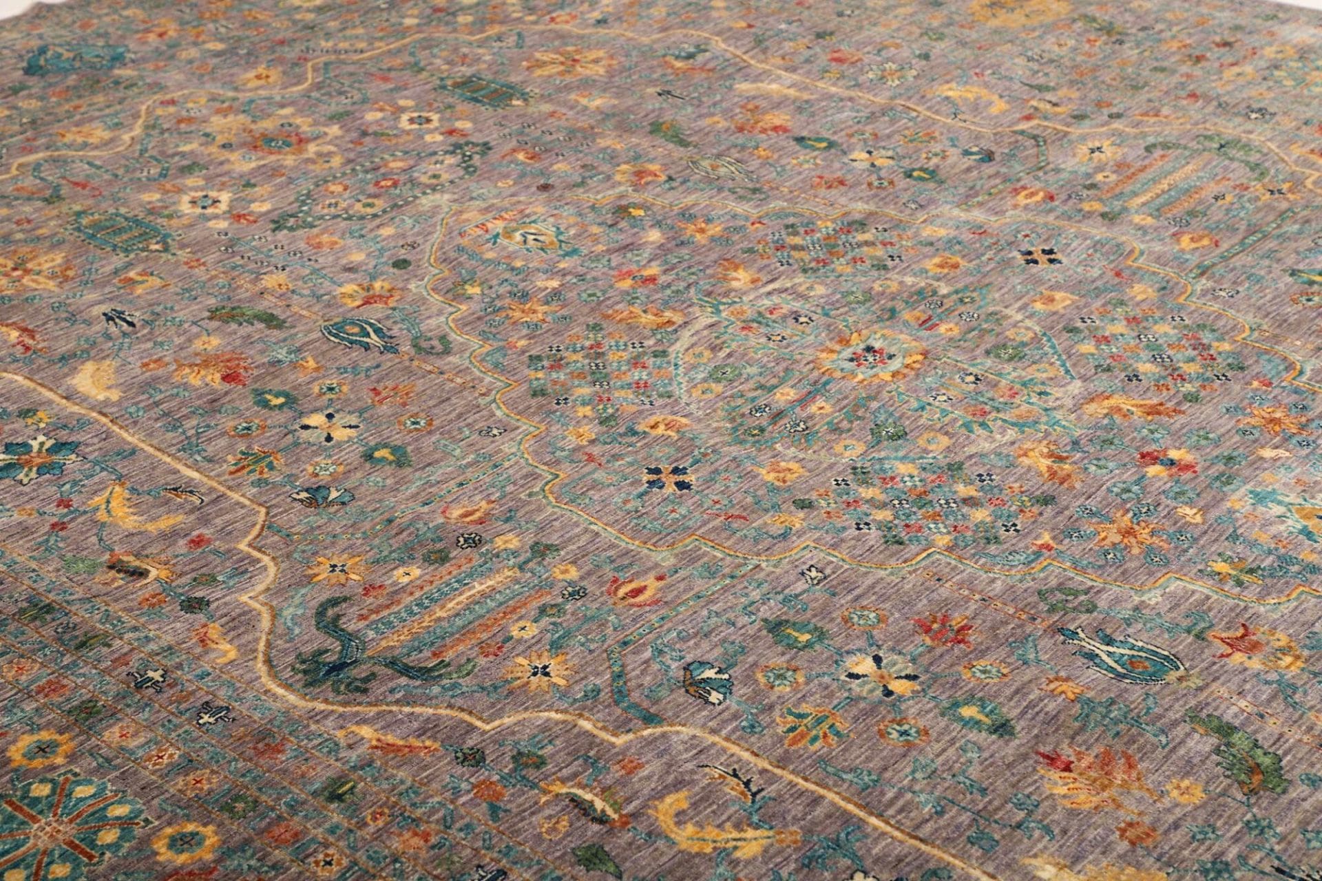 Handgeknüpfter Samarkand Orientteppich 269 × 364 cm