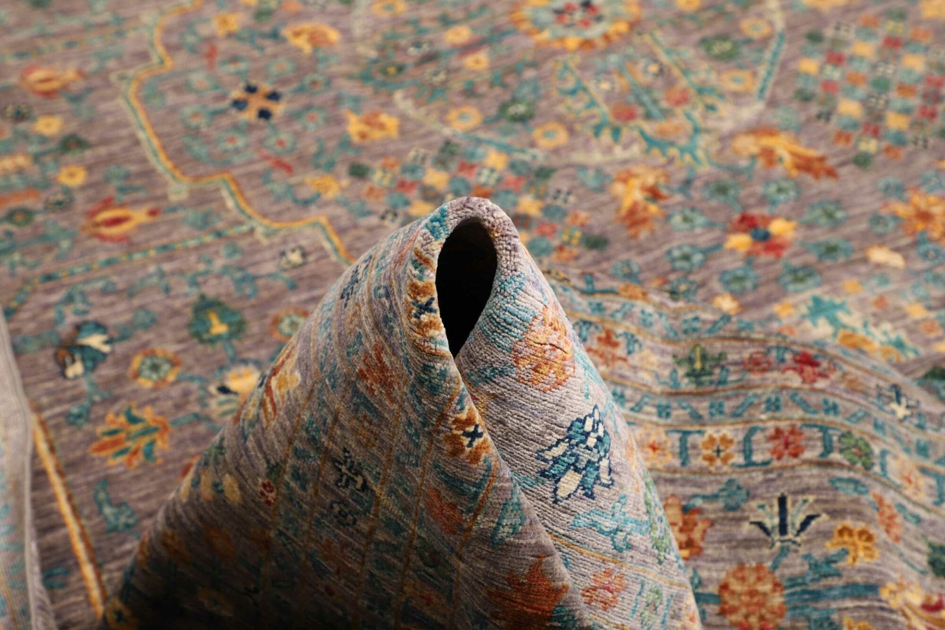 Handgeknüpfter Samarkand Orientteppich 269 × 364 cm