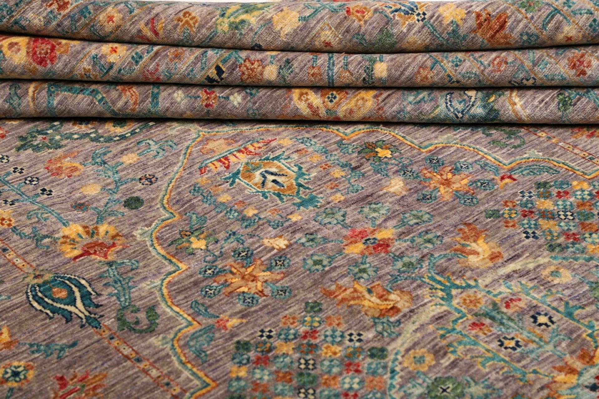 Handgeknüpfter Samarkand Orientteppich 269 × 364 cm