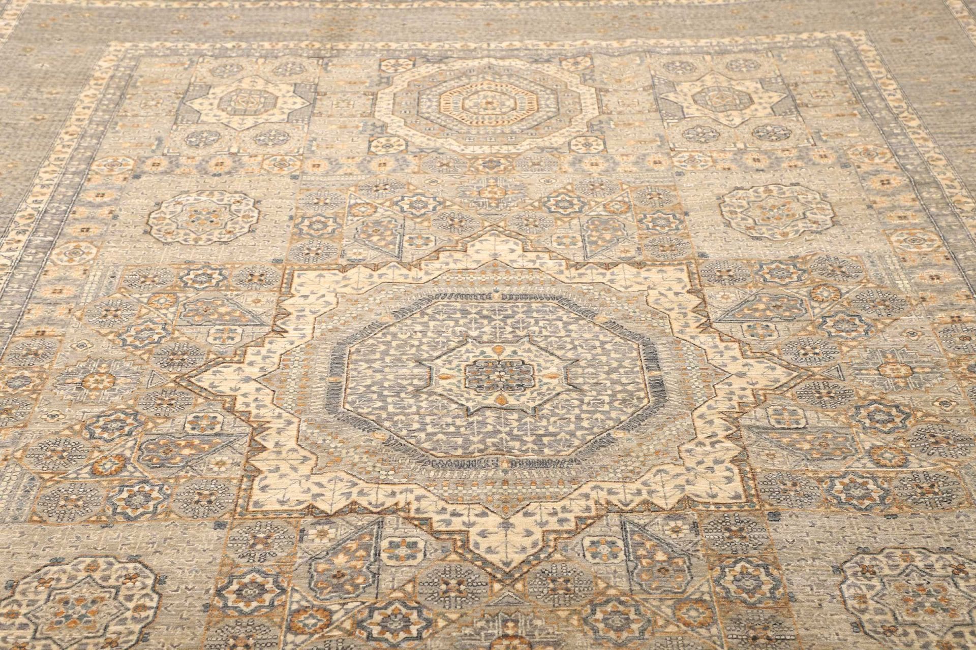 Mamluk Orientteppich 245 × 345 cm aus Wolle, handgeknüpft