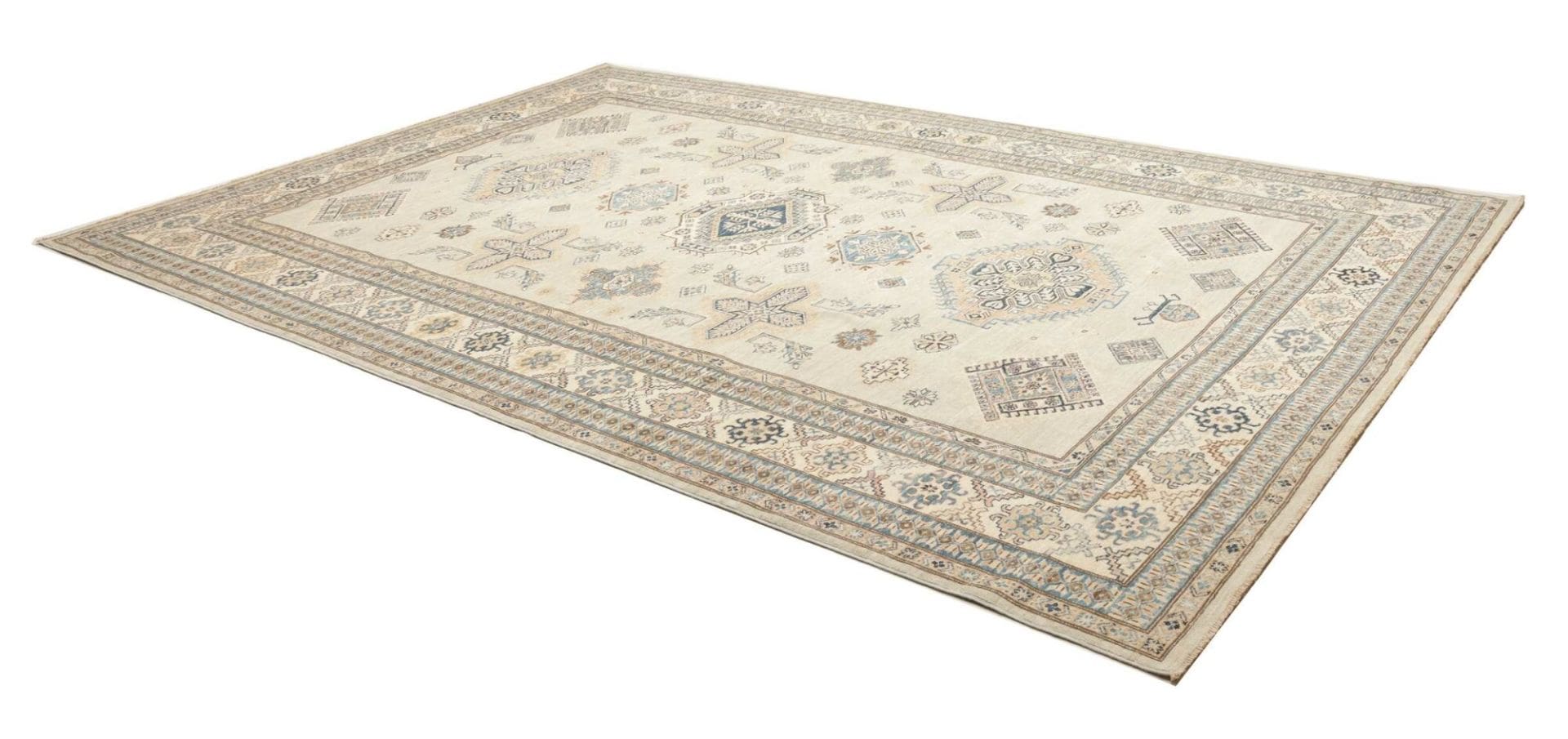 kazak-orientteppich-267-x-375-cm-handgeknupft-geometrisches-muster-2 Kazak Orientteppich 267 × 375 cm aus Wolle, handgeknüpft