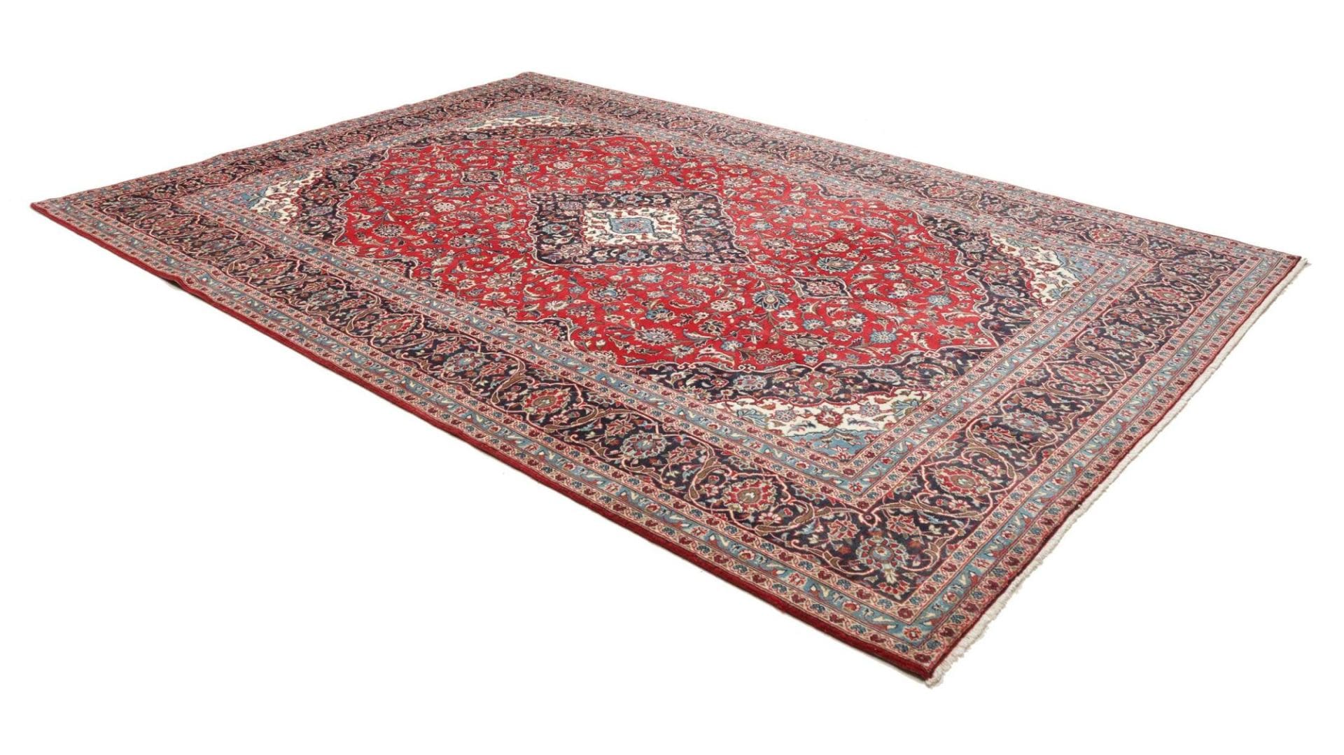Handgeknüpfter Kashan Perserteppich 246 × 355 cm