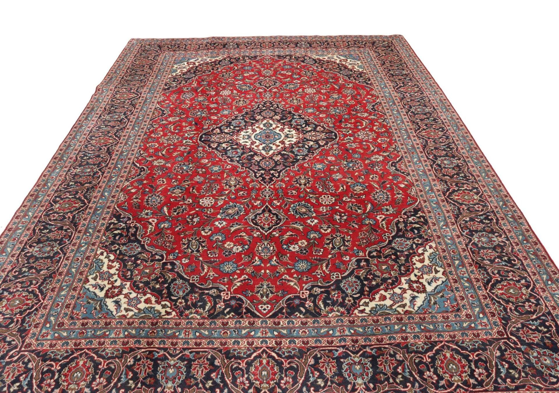 Handgeknüpfter Kashan Perserteppich 246 × 355 cm