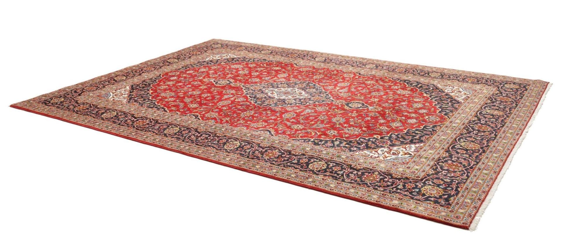 Handgeknüpfter Kashan Perserteppich, 246 × 342 cm, Wolle