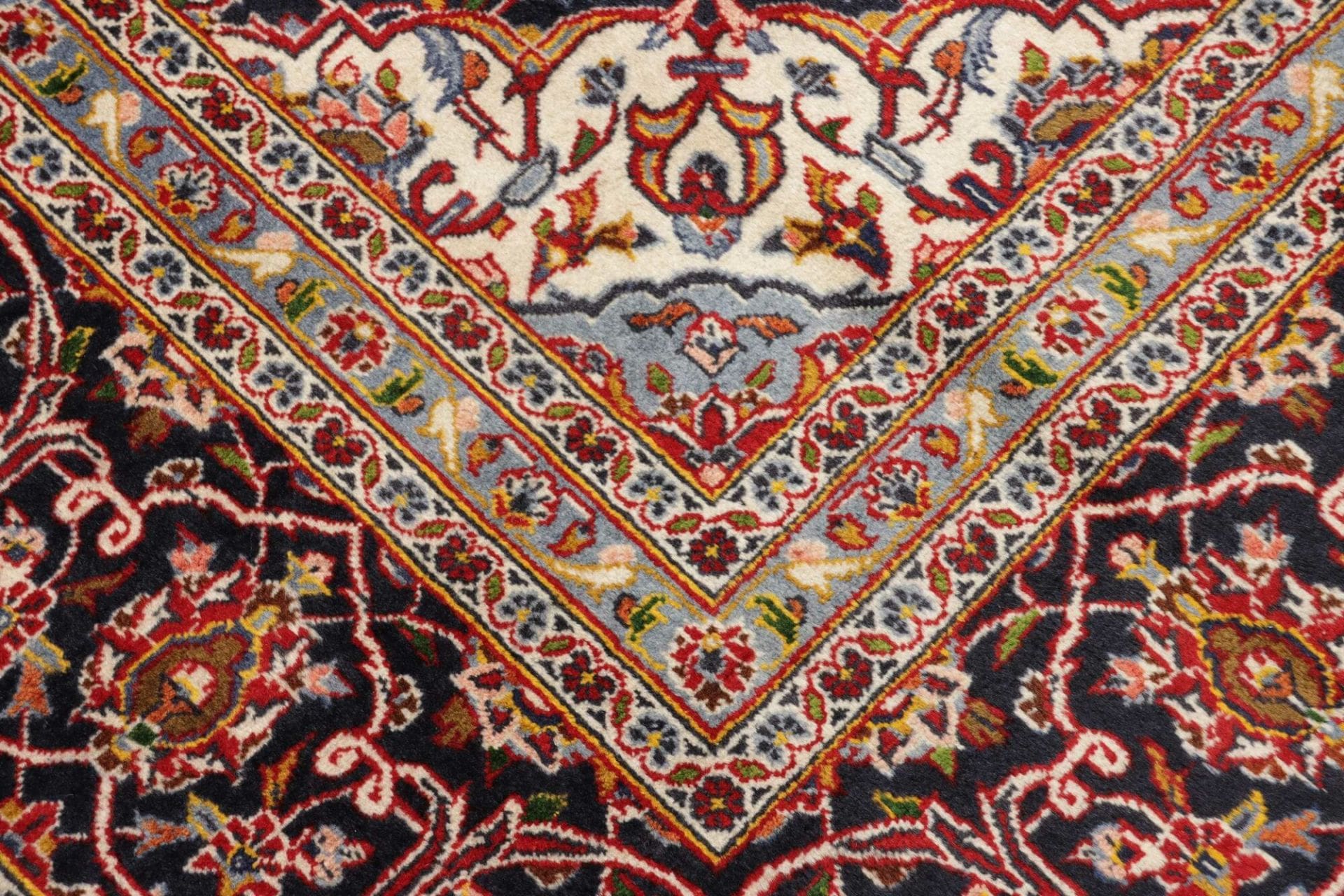 Handgeknüpfter Kashan Perserteppich, 246 × 342 cm, Wolle