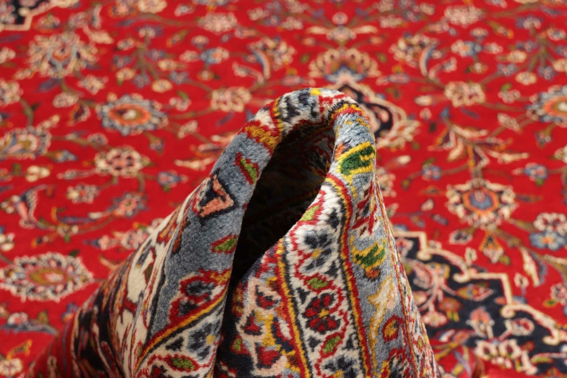 Handgeknüpfter Kashan Perserteppich, 246 × 342 cm, Wolle