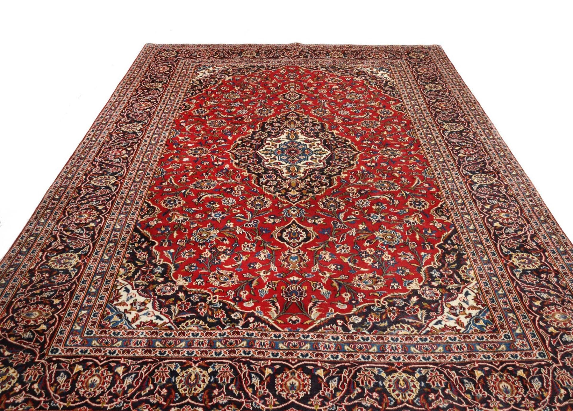 Handgeknüpfter Kashan Perserteppich 246 × 348 cm
