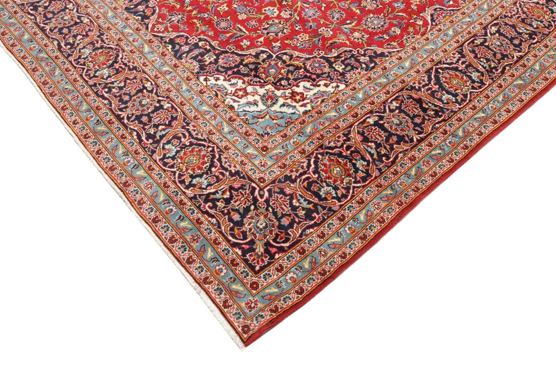 Kashan Perserteppich aus Iran, 253 × 356 cm