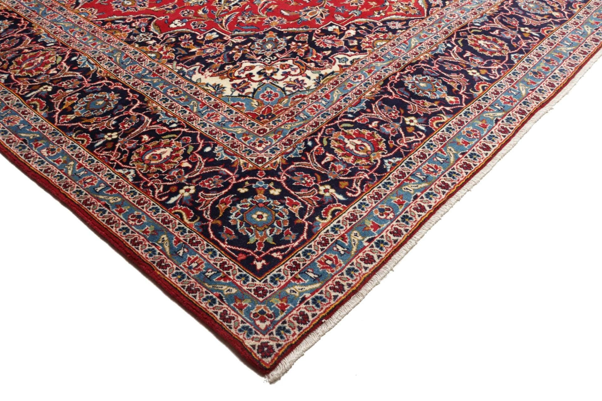 Kashan Perserteppich 257 × 356 cm aus Wolle, handgeknüpft