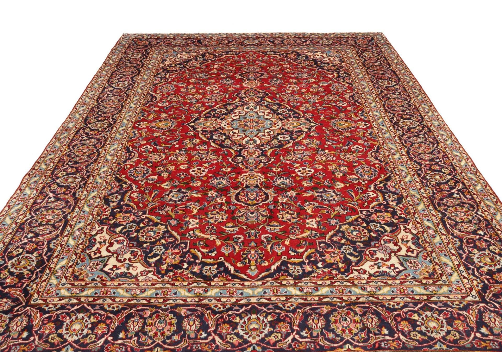 Kashan Perserteppich 253 × 357 cm aus Wolle, handgeknüpft
