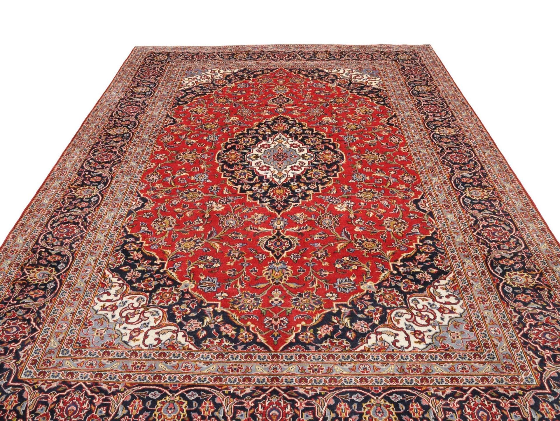 Handgeknüpfter Kashan Perserteppich 245 × 348 cm