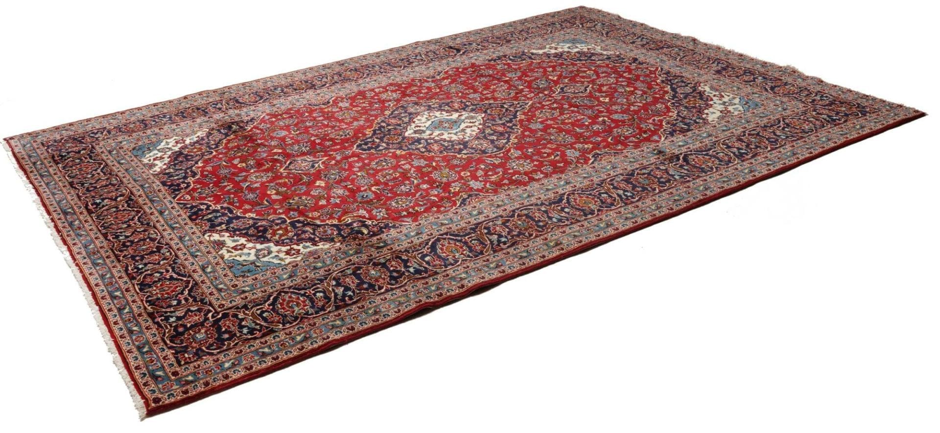Handgeknüpfter Kashan Perserteppich, 250 × 355 cm, Wolle