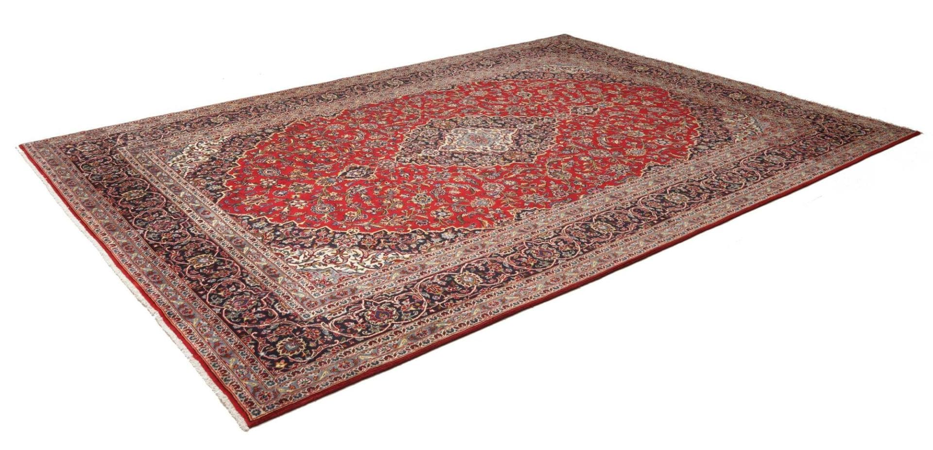 Handgeknüpfter Kashan Perserteppich, 255 × 350 cm, Wolle