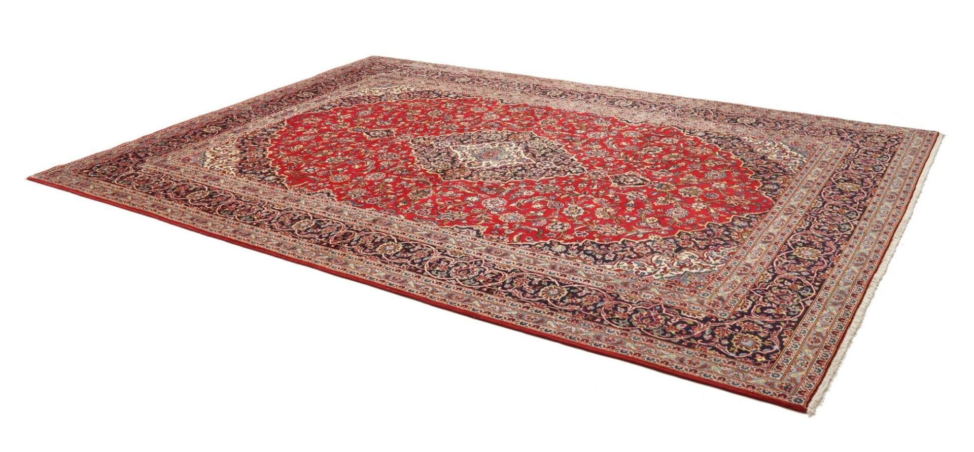 Handgeknüpfter Kashan Perserteppich, 255 × 350 cm, Wolle