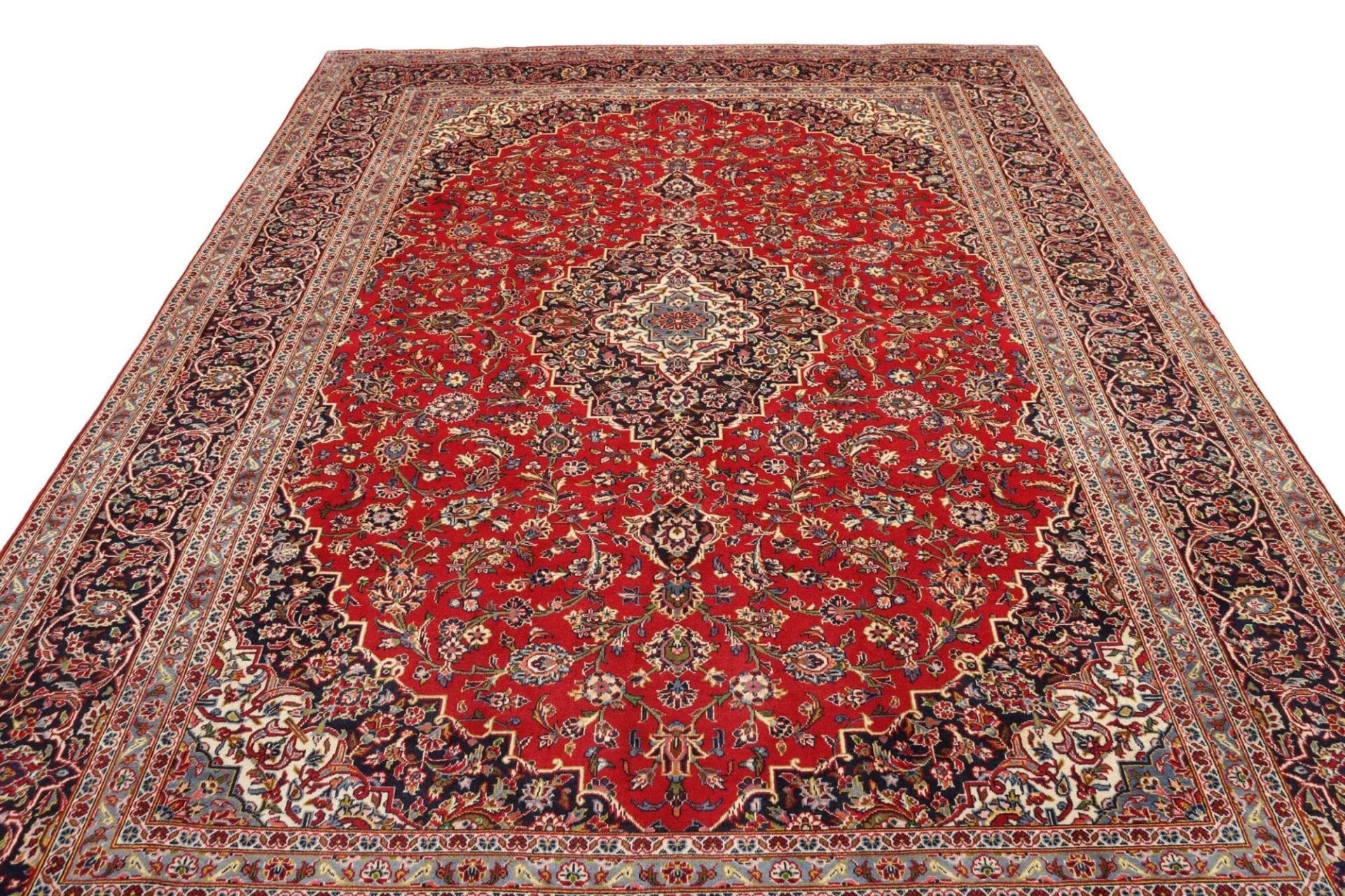 Handgeknüpfter Kashan Perserteppich, 255 × 350 cm, Wolle
