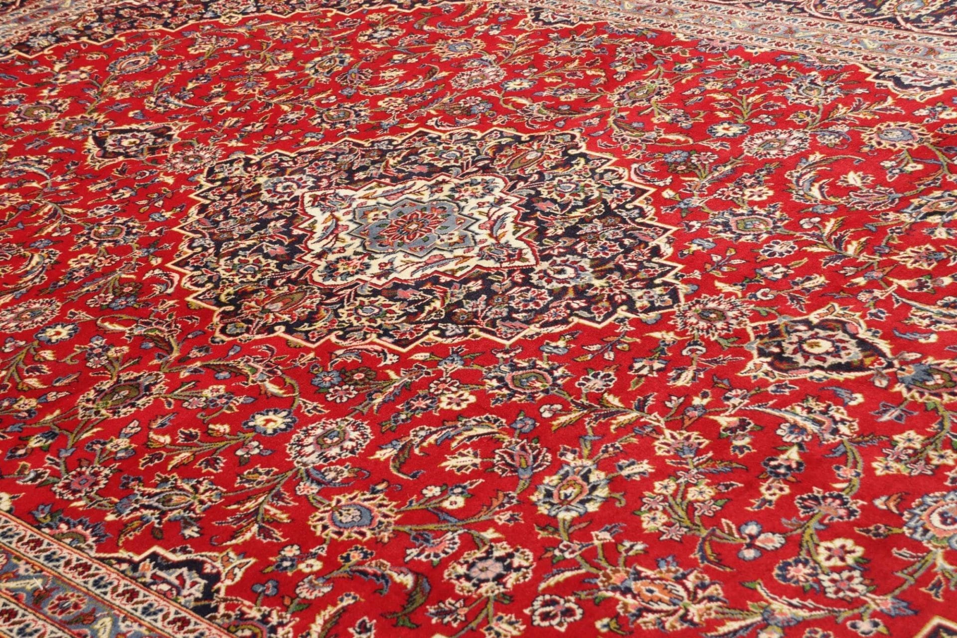 Handgeknüpfter Kashan Perserteppich, 255 × 350 cm, Wolle
