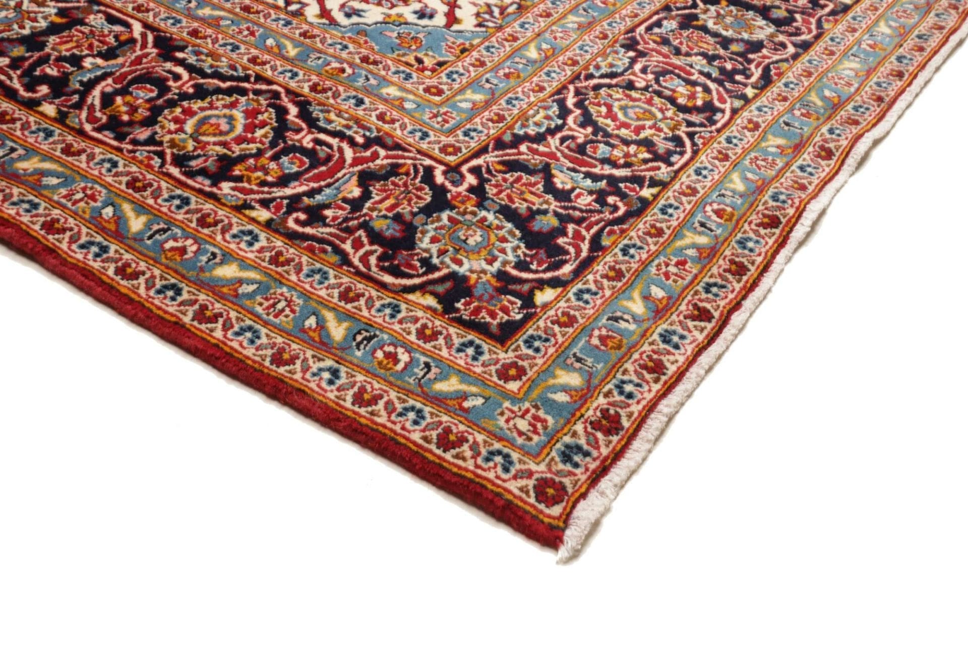 Handgeknüpfter Kashan Perserteppich, 253 × 357 cm, Wolle