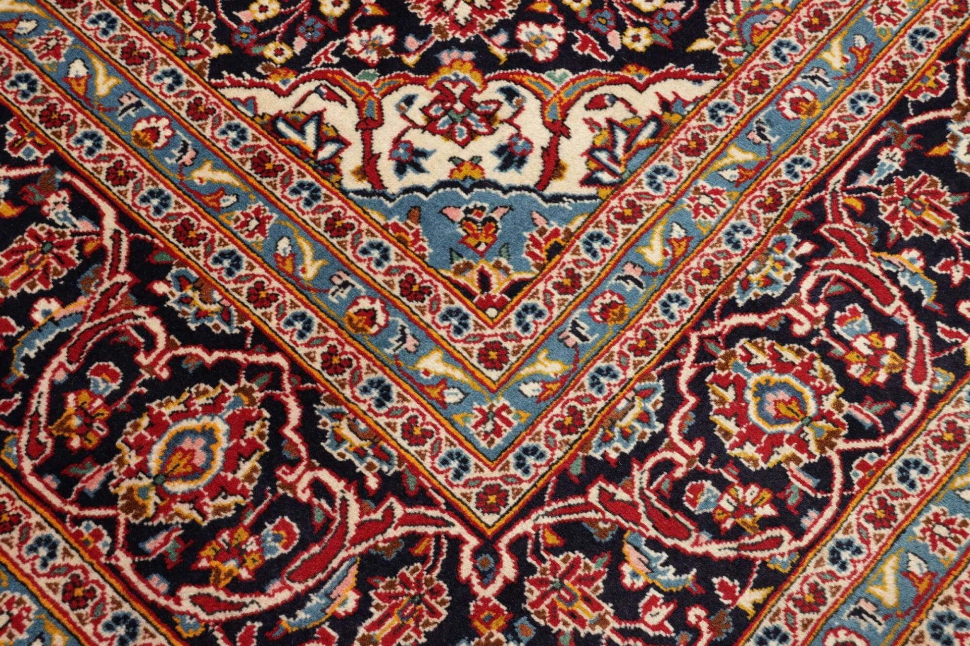 Handgeknüpfter Kashan Perserteppich, 253 × 357 cm, Wolle