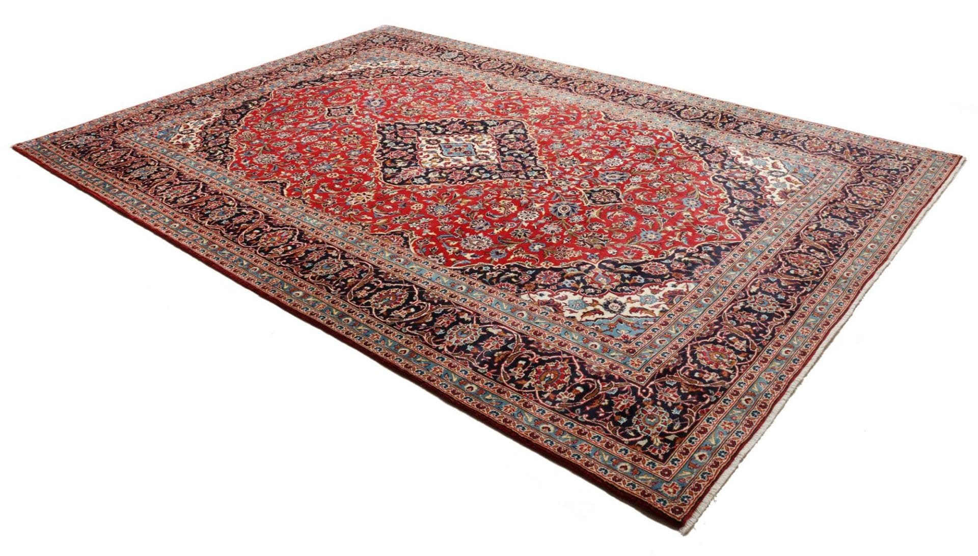 Kashan Perserteppich 253 × 360 cm aus Wolle, handgeknüpft