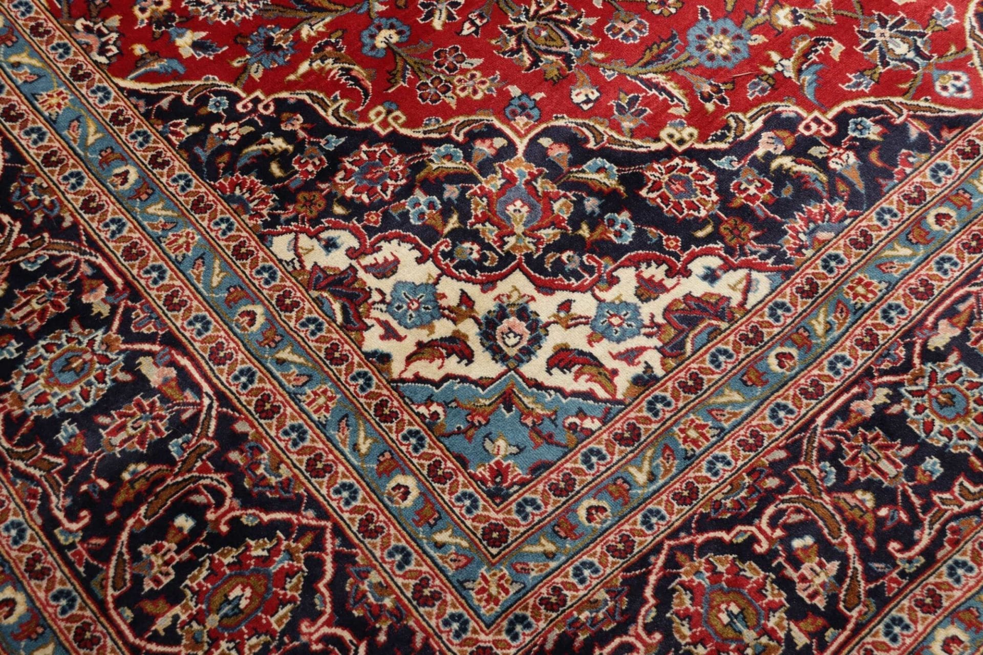 Kashan Perserteppich 253 × 360 cm aus Wolle, handgeknüpft