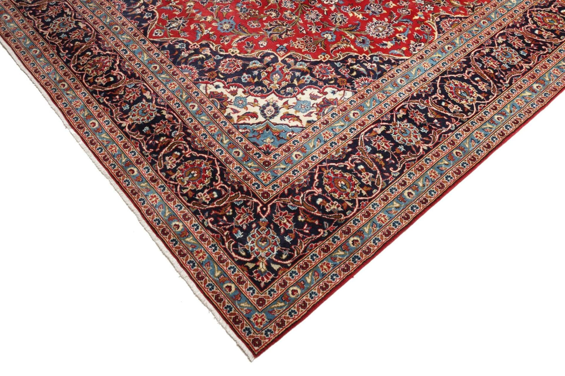 Kashan Perserteppich 253 × 360 cm aus Wolle, handgeknüpft