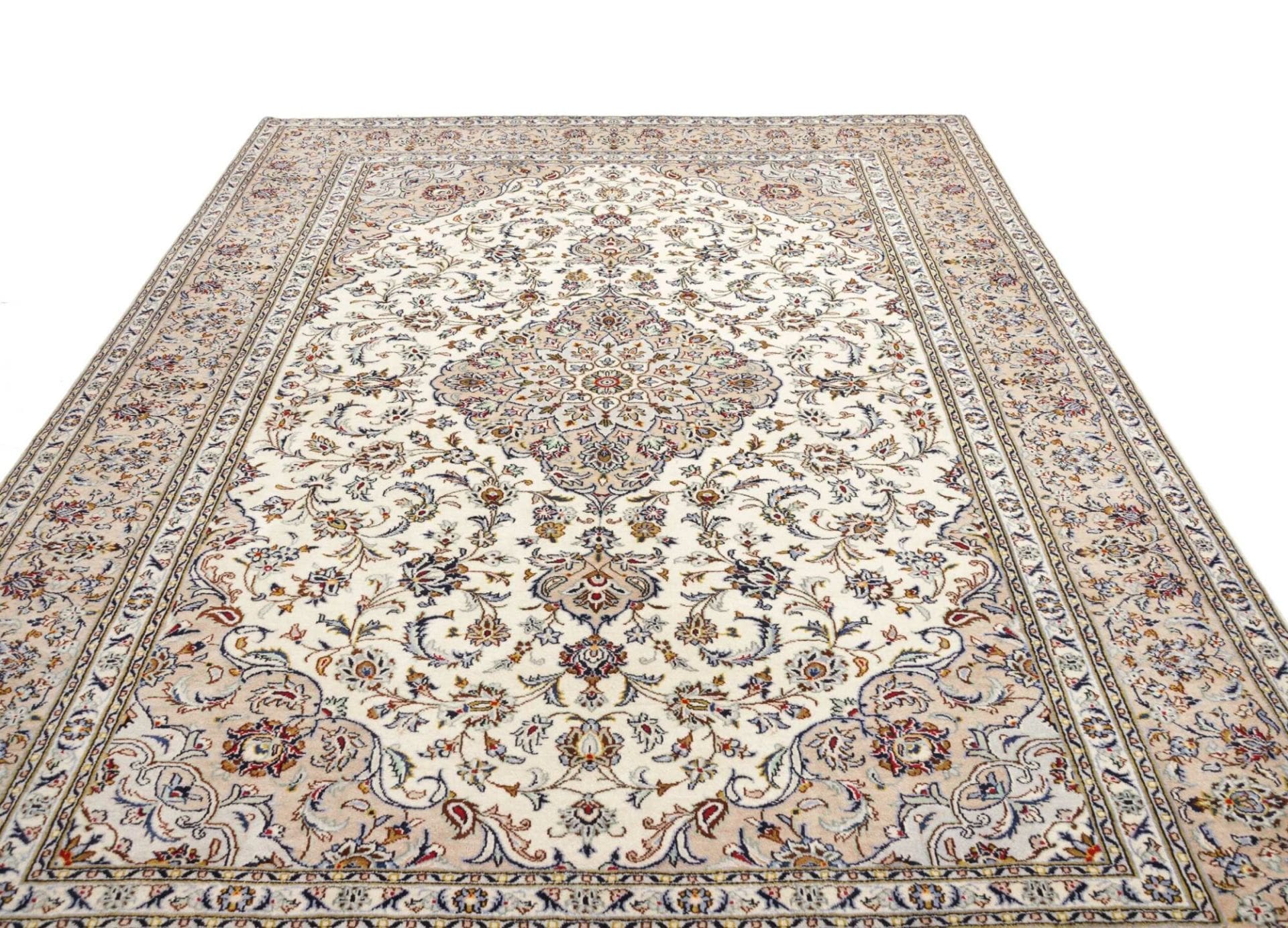 Kashan Perserteppich 246 × 350 cm aus Wolle, handgeknüpft